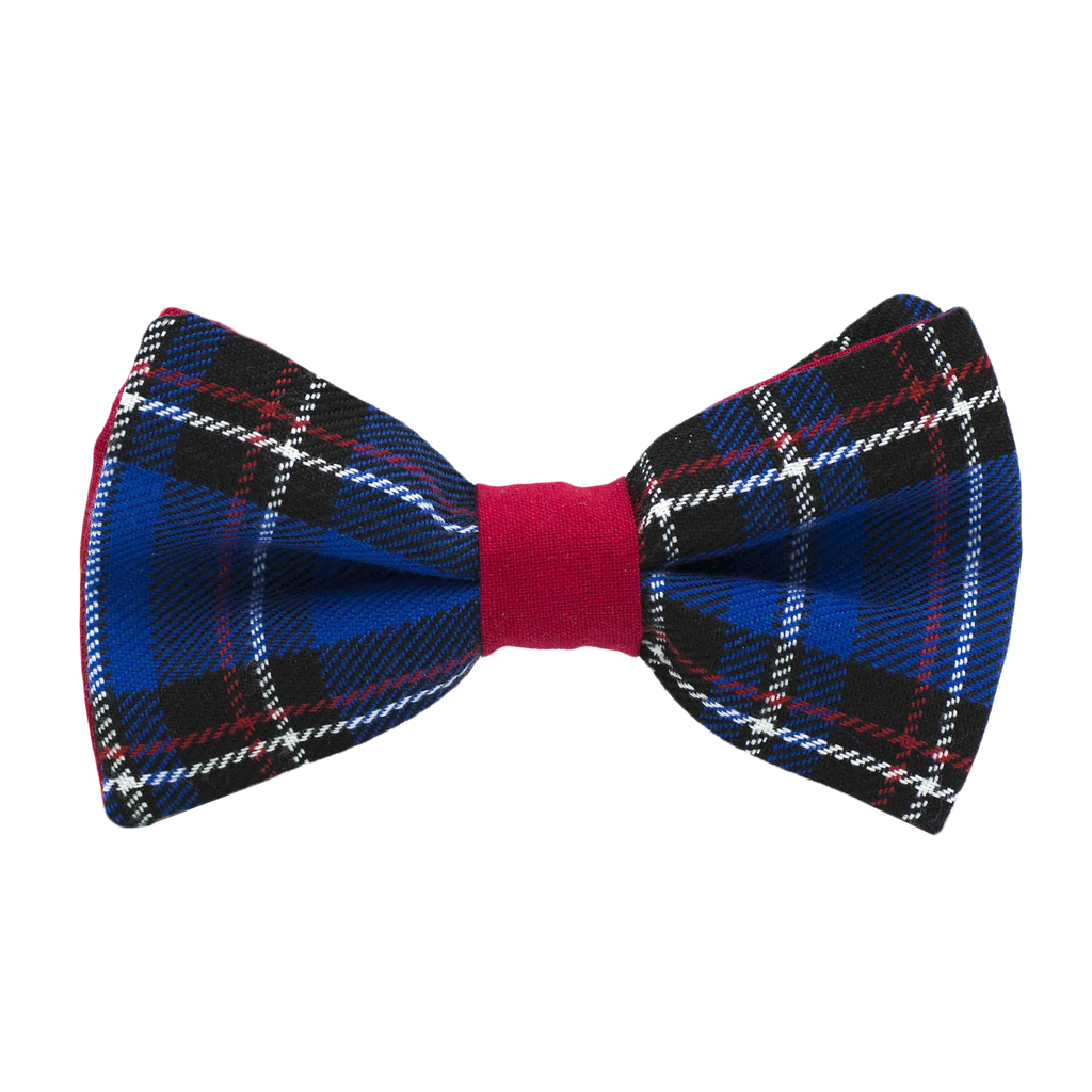 Noeud papillon Tartan bleu roi "Mary Poppins"