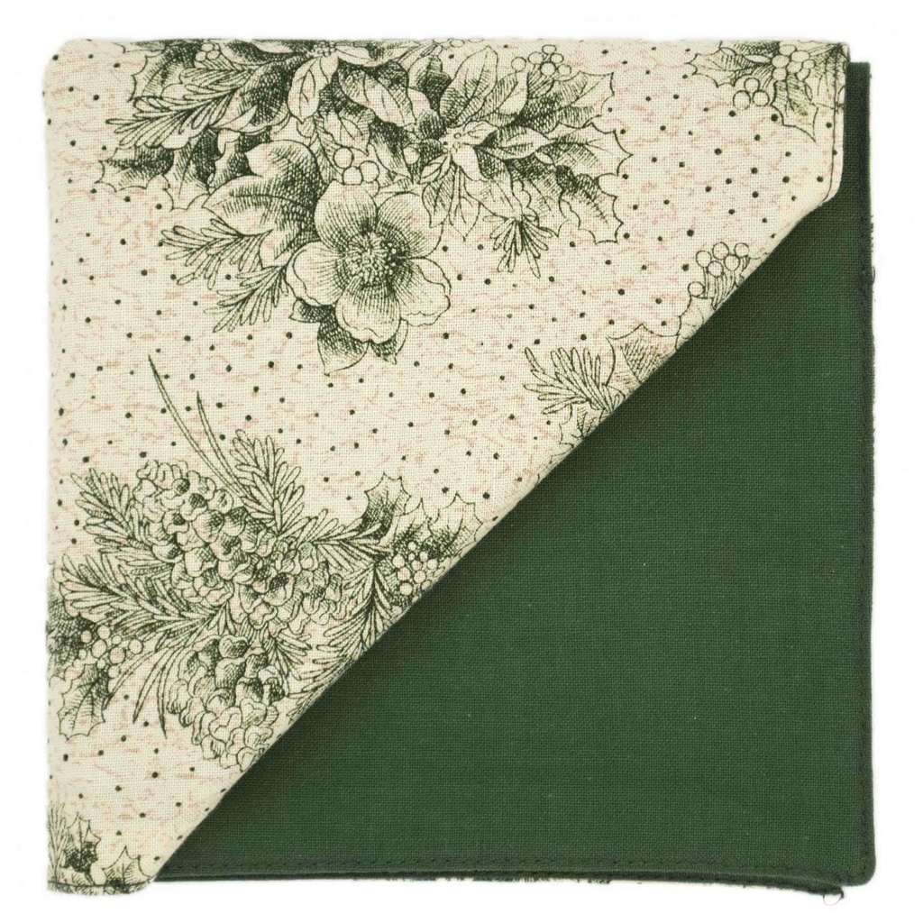 Pochette "Houx Houx" houx sur un fond vert