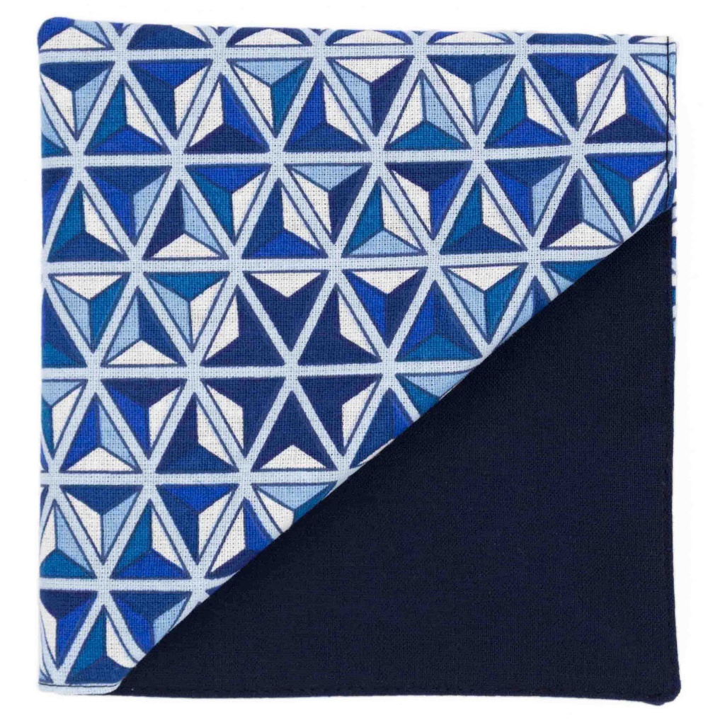 Pochette japonais "Prisme" bleu