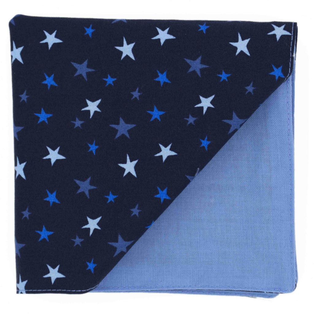 Pochette "Circus" étoiles bleues sur fond bleu marine