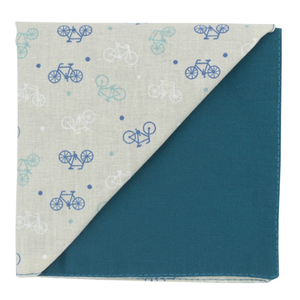 Pochette "Fixie" petits vélos sur fond beige