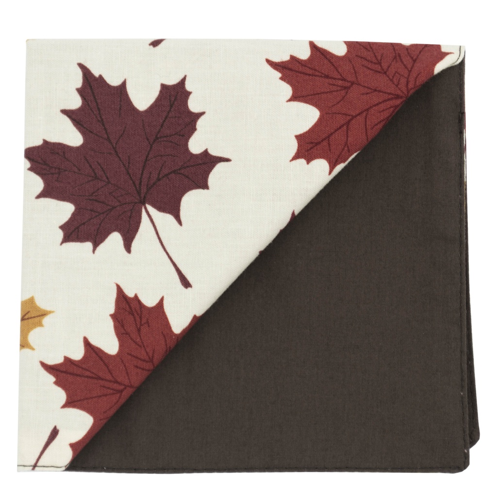 Pochette "Fallen Leaves" feuilles marron et bordeaux