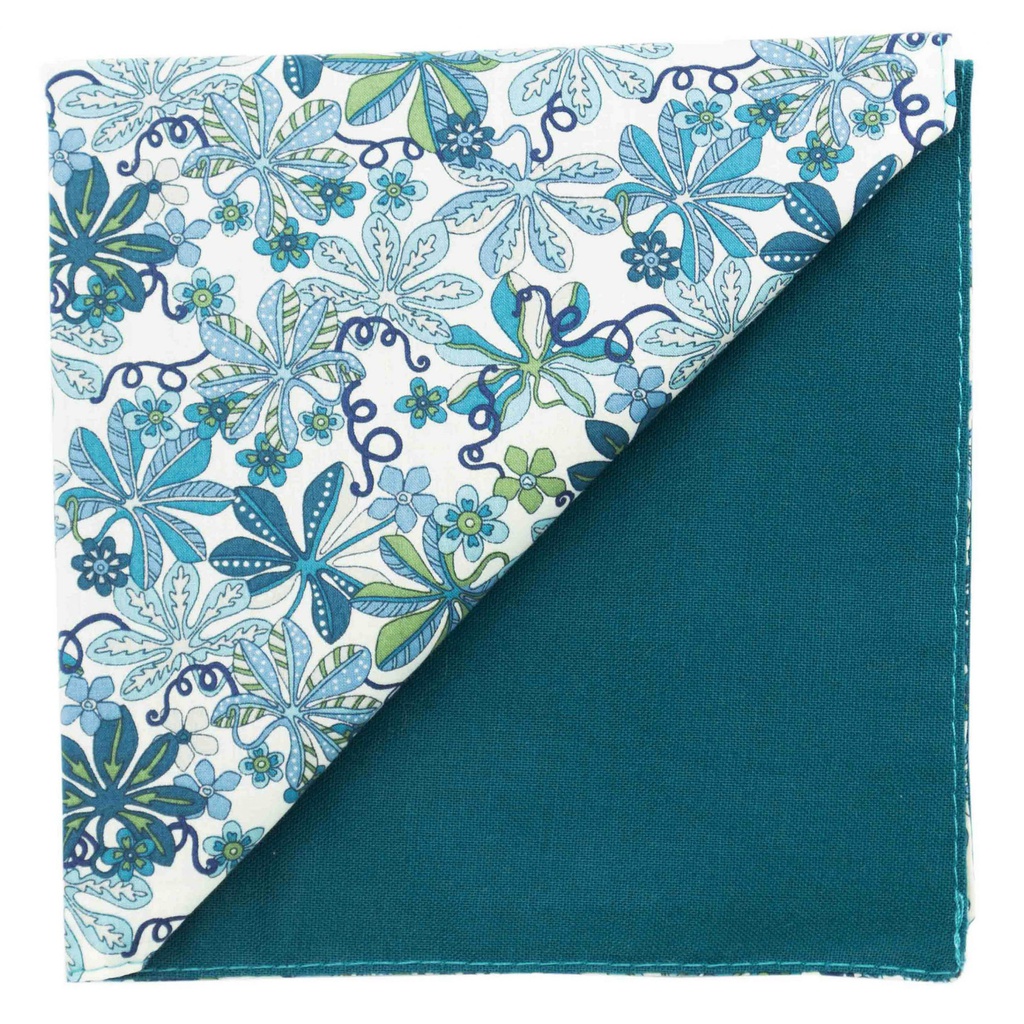 Pochette Liberty "Tumbling Vine" turquoise