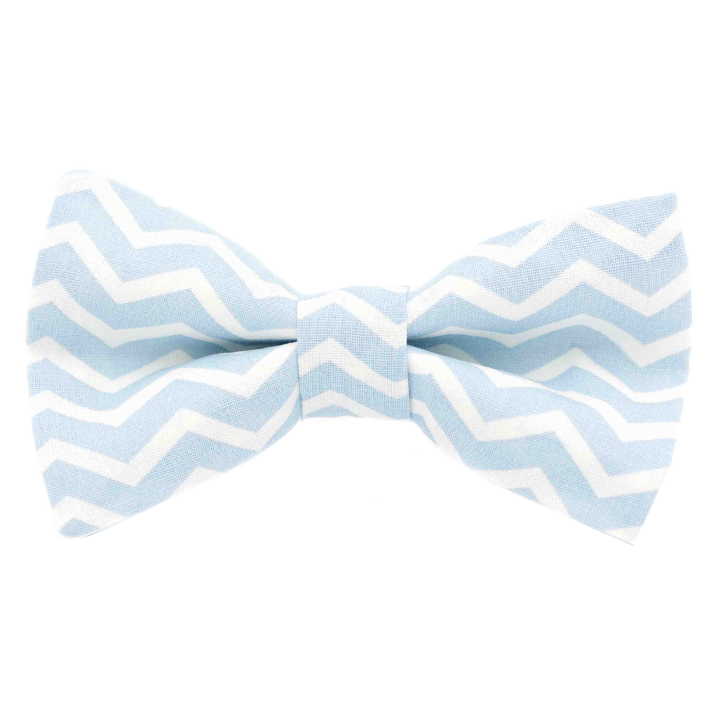 Noeud papillon "Little Waves" rayures bleu ciel