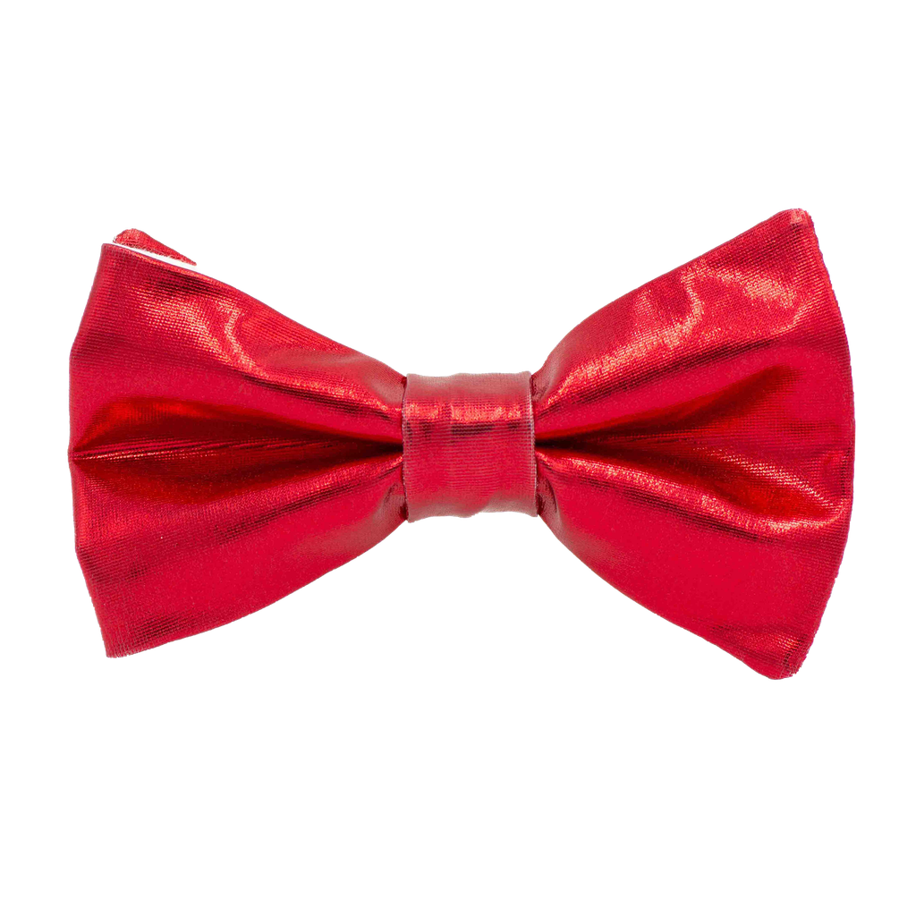 Noeud papillon uni rouge flash "Disco"