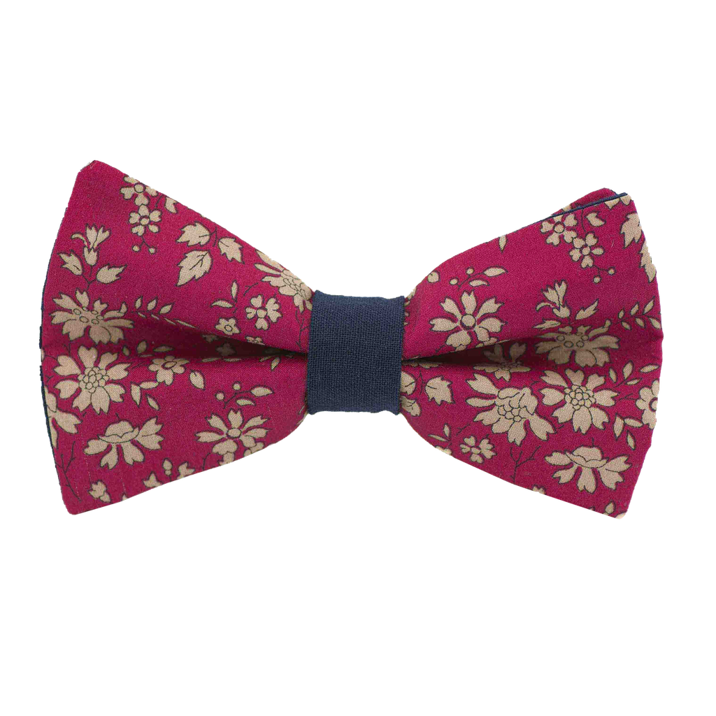 Noeud papillon Liberty "Capel" rouge foncé