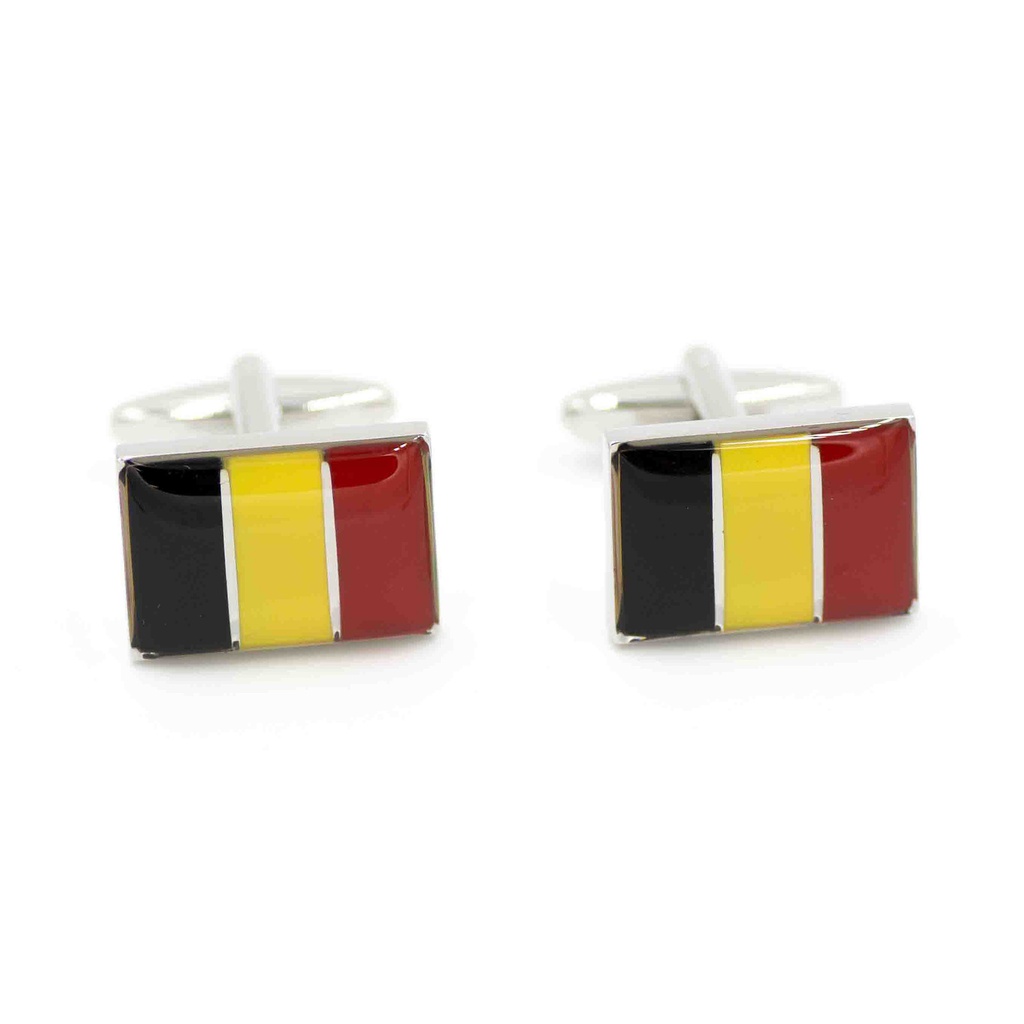 Boutons de manchettes "Drapeau belge"