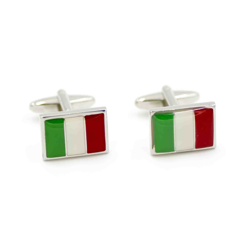 Boutons de manchettes "Drapeau italien"