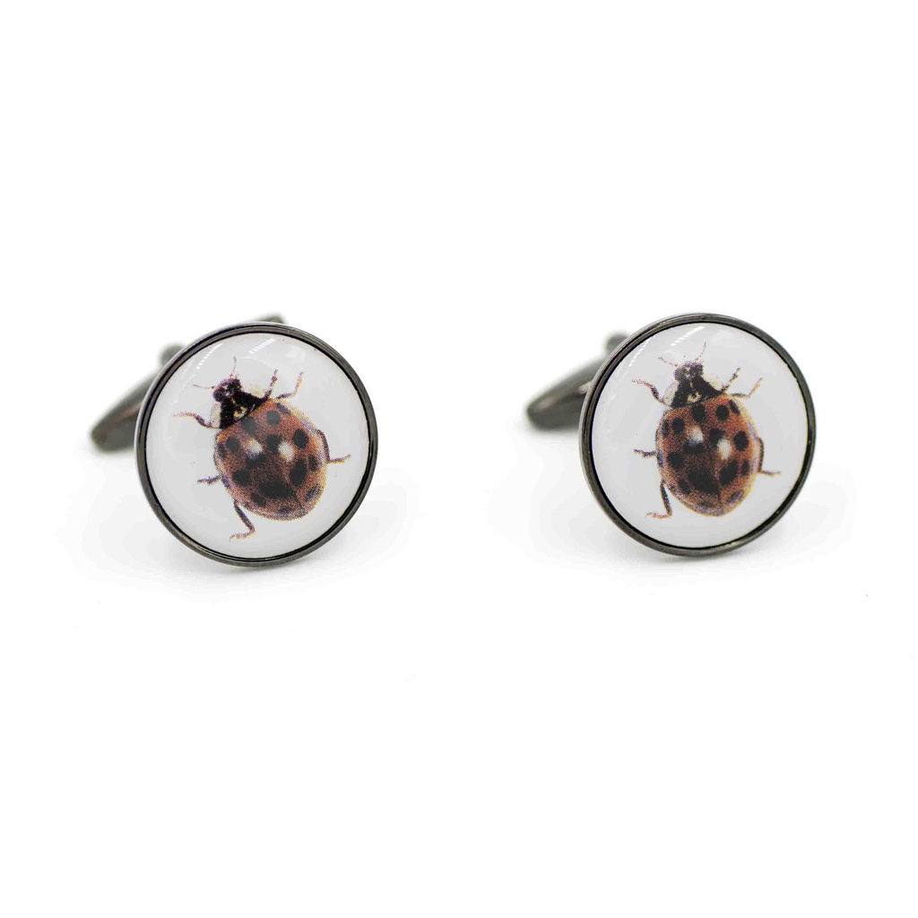 Boutons de manchettes "Coccinelle"