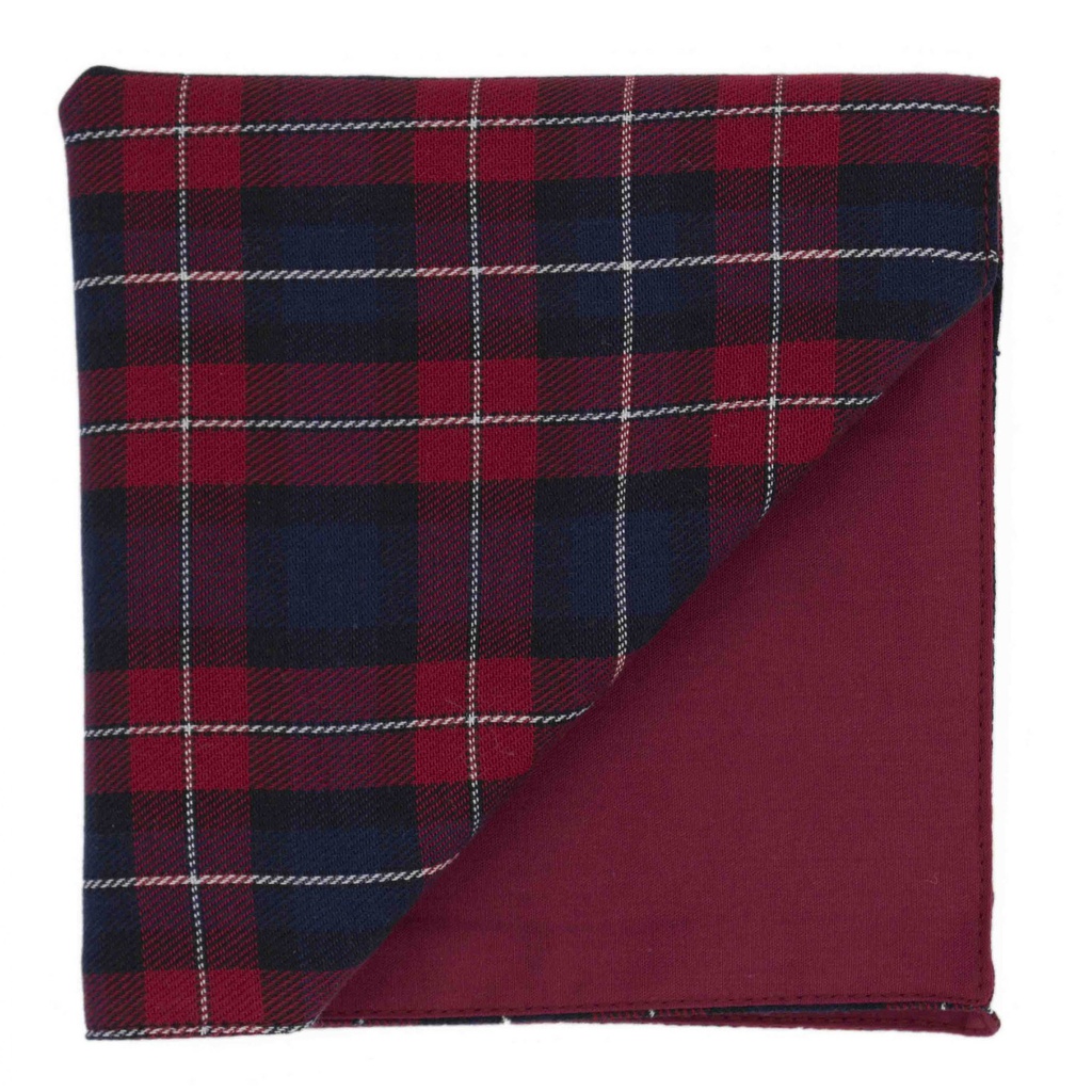 Pochette Tartan bordeaux "Billy Elliot"