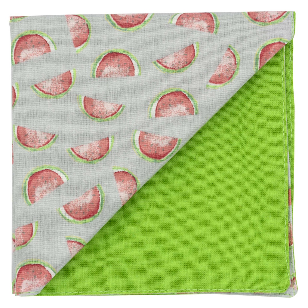 Pochette motifs "Watermelon" - Pastèques sur fond gris