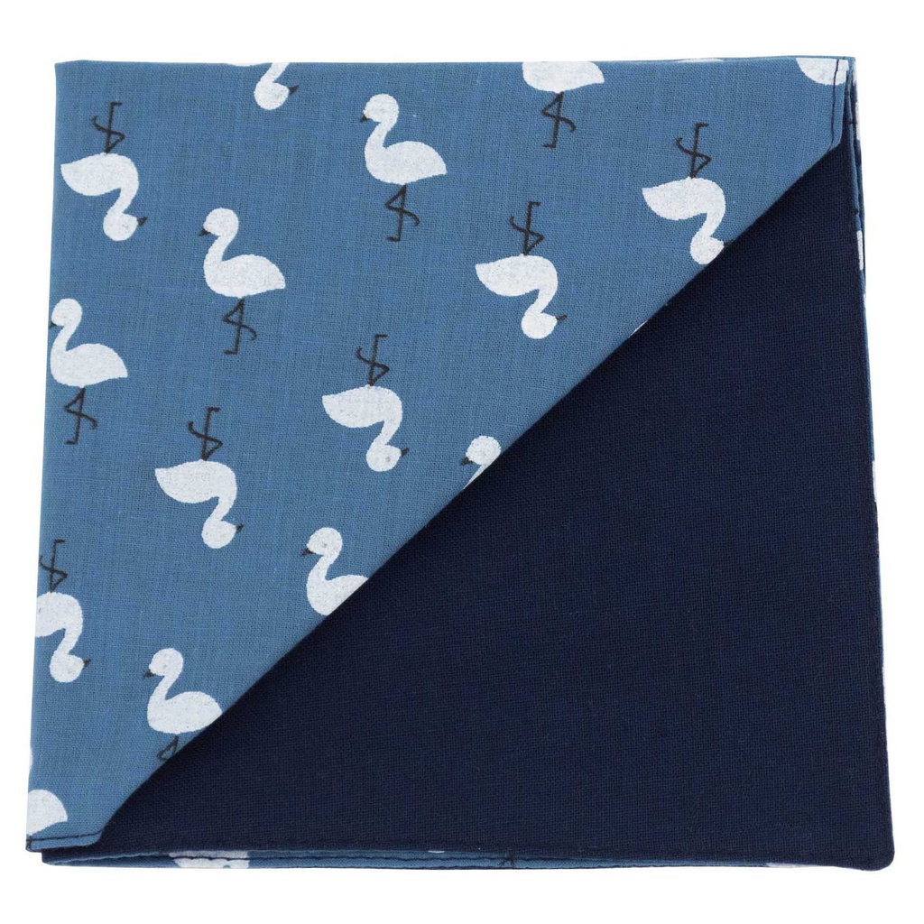 Pochette "La mare aux canards" oiseaux blancs sur fond bleu