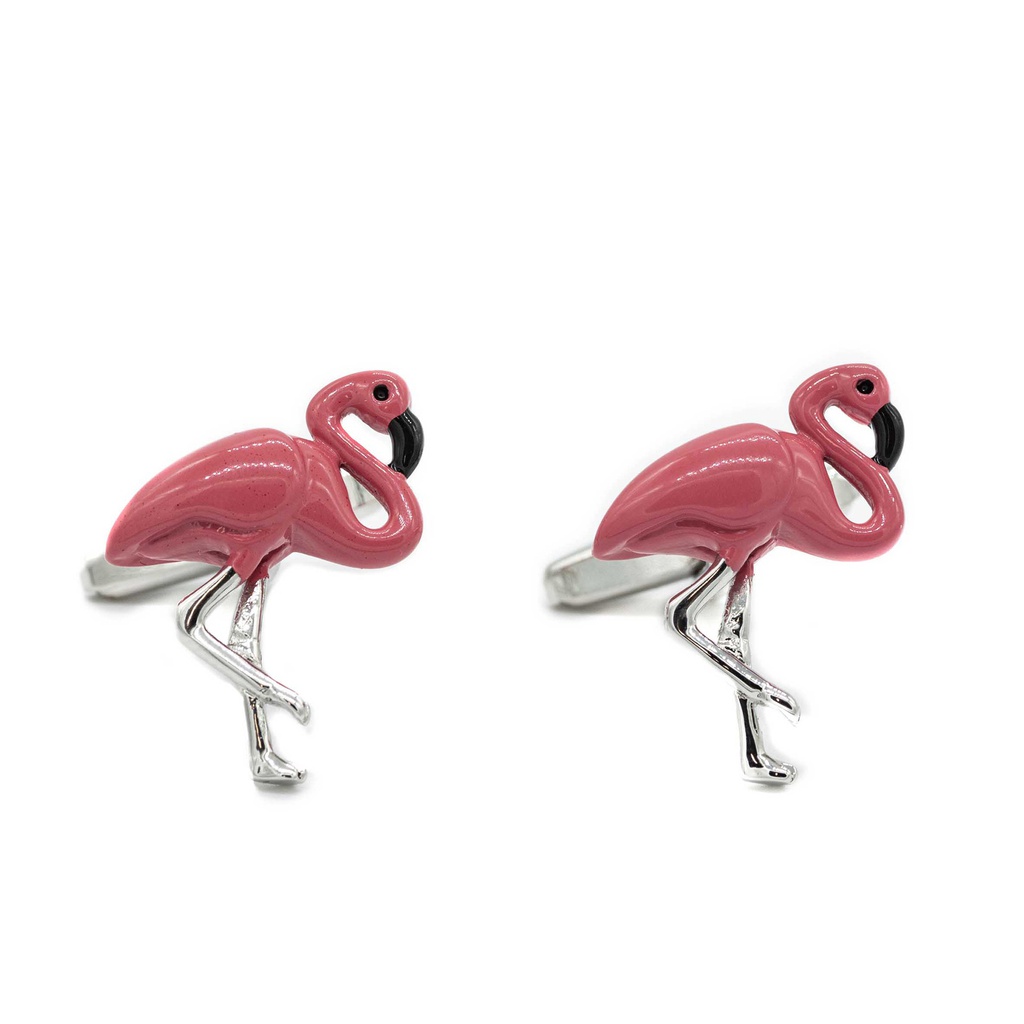 Boutons de manchettes "Flamants Roses"