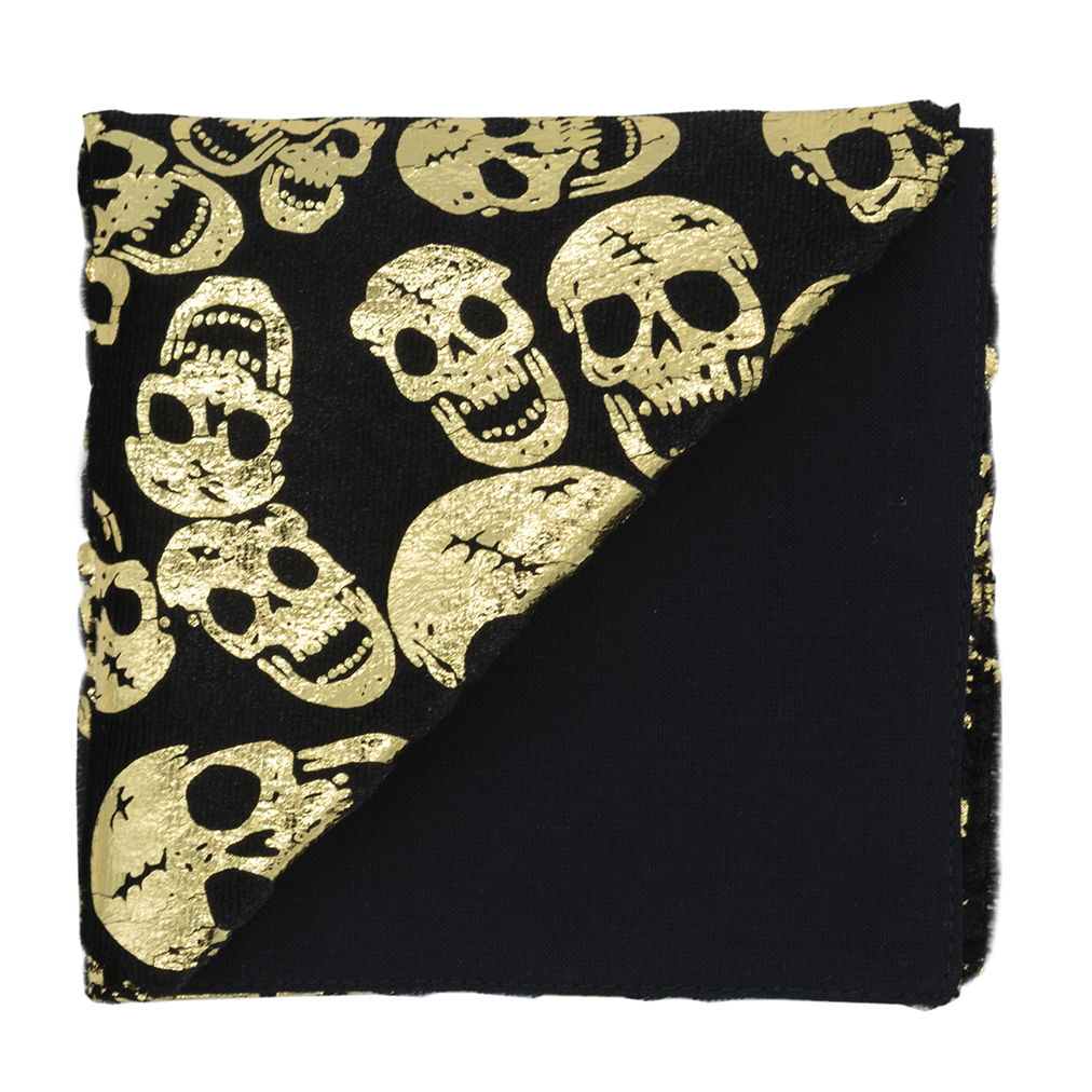 Pochette Halloween "Crazy Skull" doré