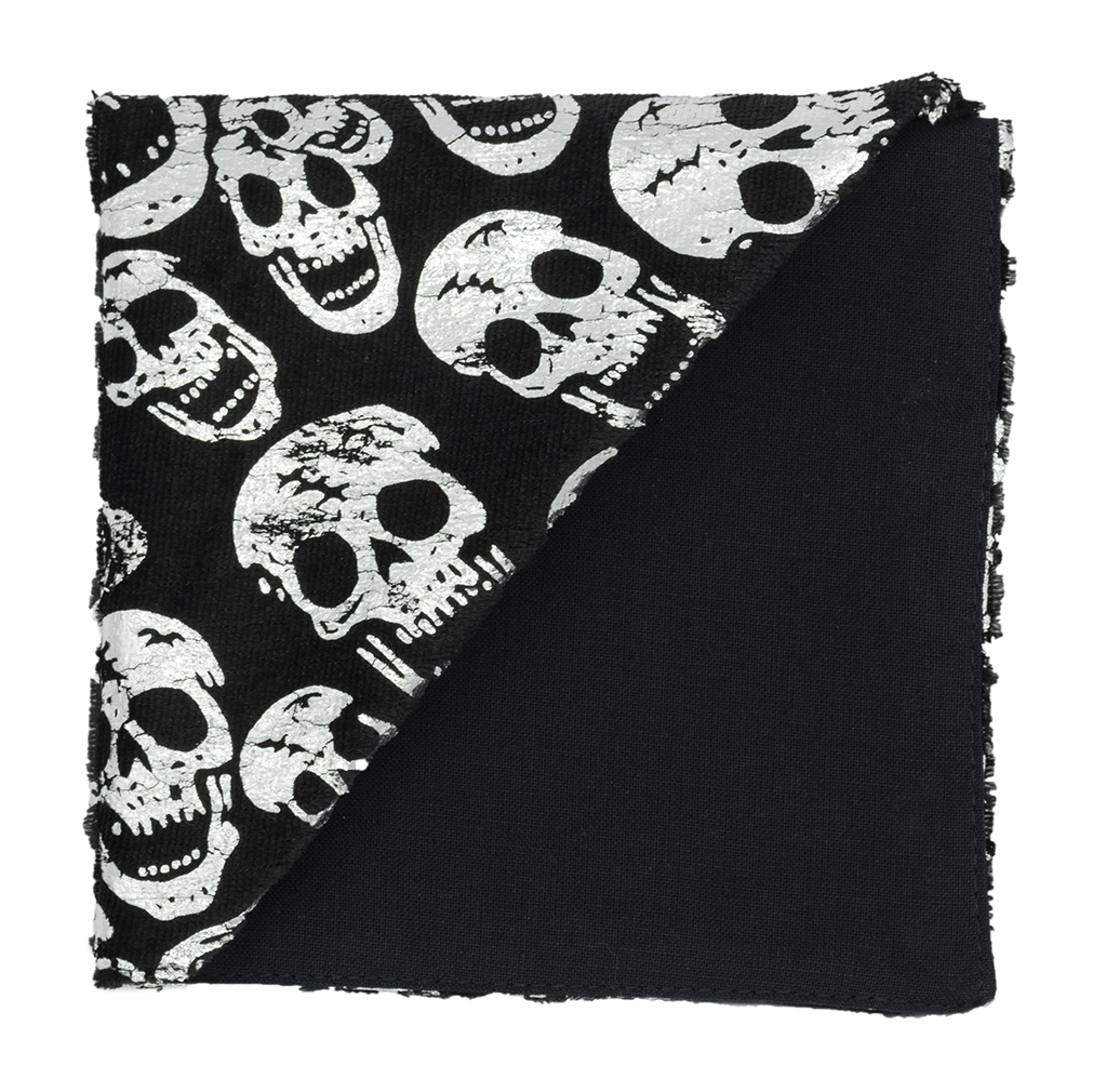 Pochette Halloween "Crazy Skull" argenté