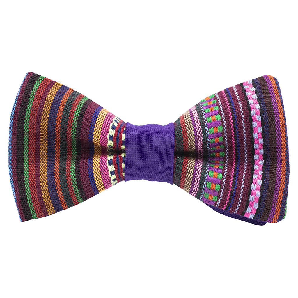 Noeud papillon "Machu Pichu" mauve