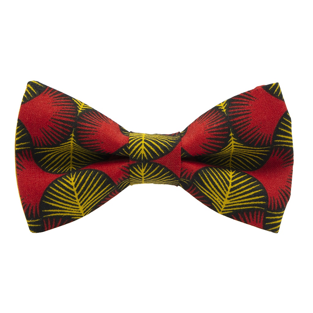 Noeud papillon "Wax" rouge et jaune