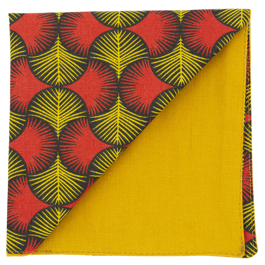 Pochette "Wax" rouge et jaune