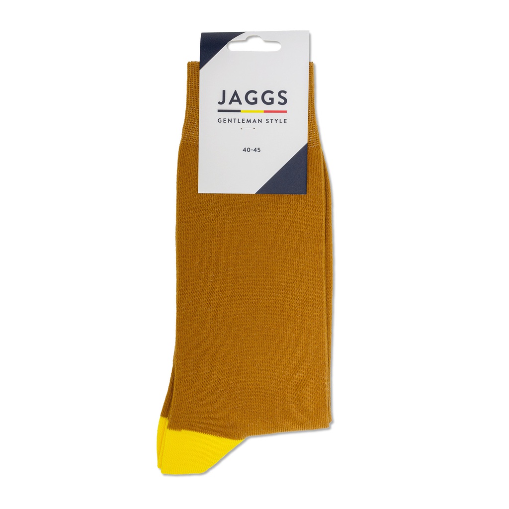 Chaussettes jaune moutarde en coton