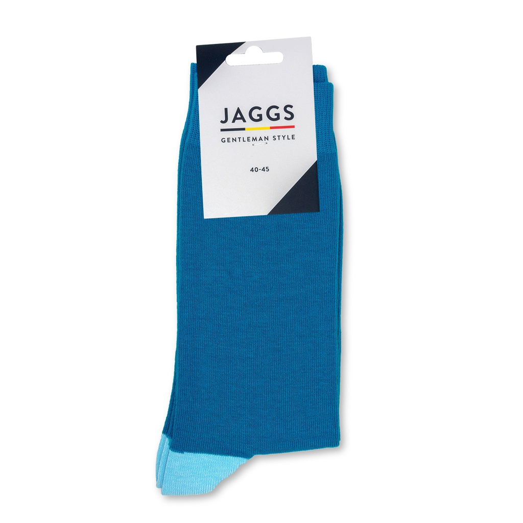 Chaussettes turquoise foncé en coton