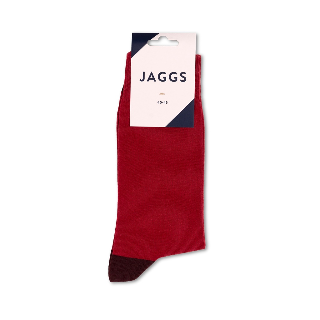 Chaussettes rouge carmin en coton