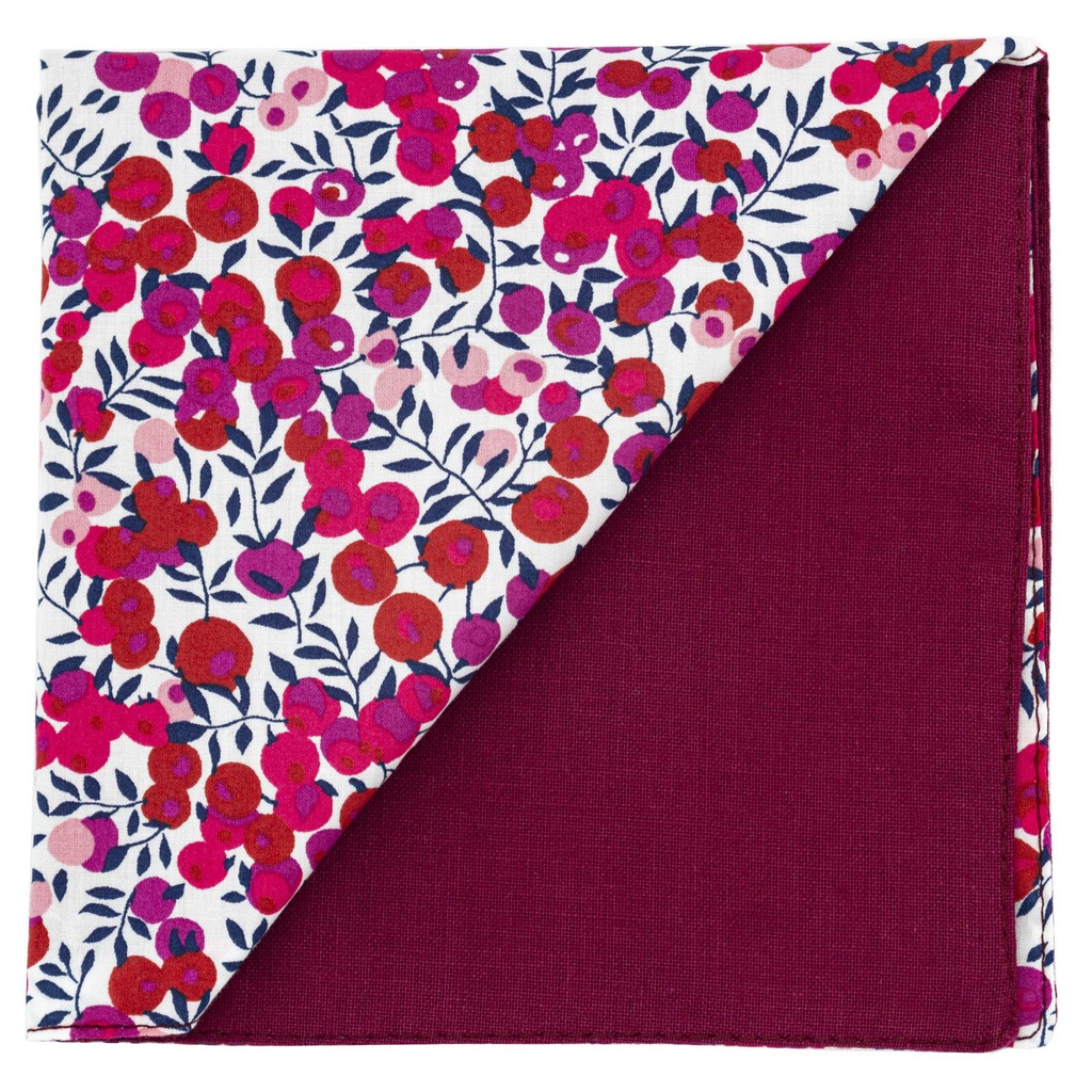 Pochette Liberty "Wiltshire" cerise