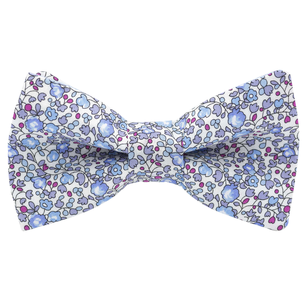 Noeud papillon Liberty "Eloïse" bleu pastel