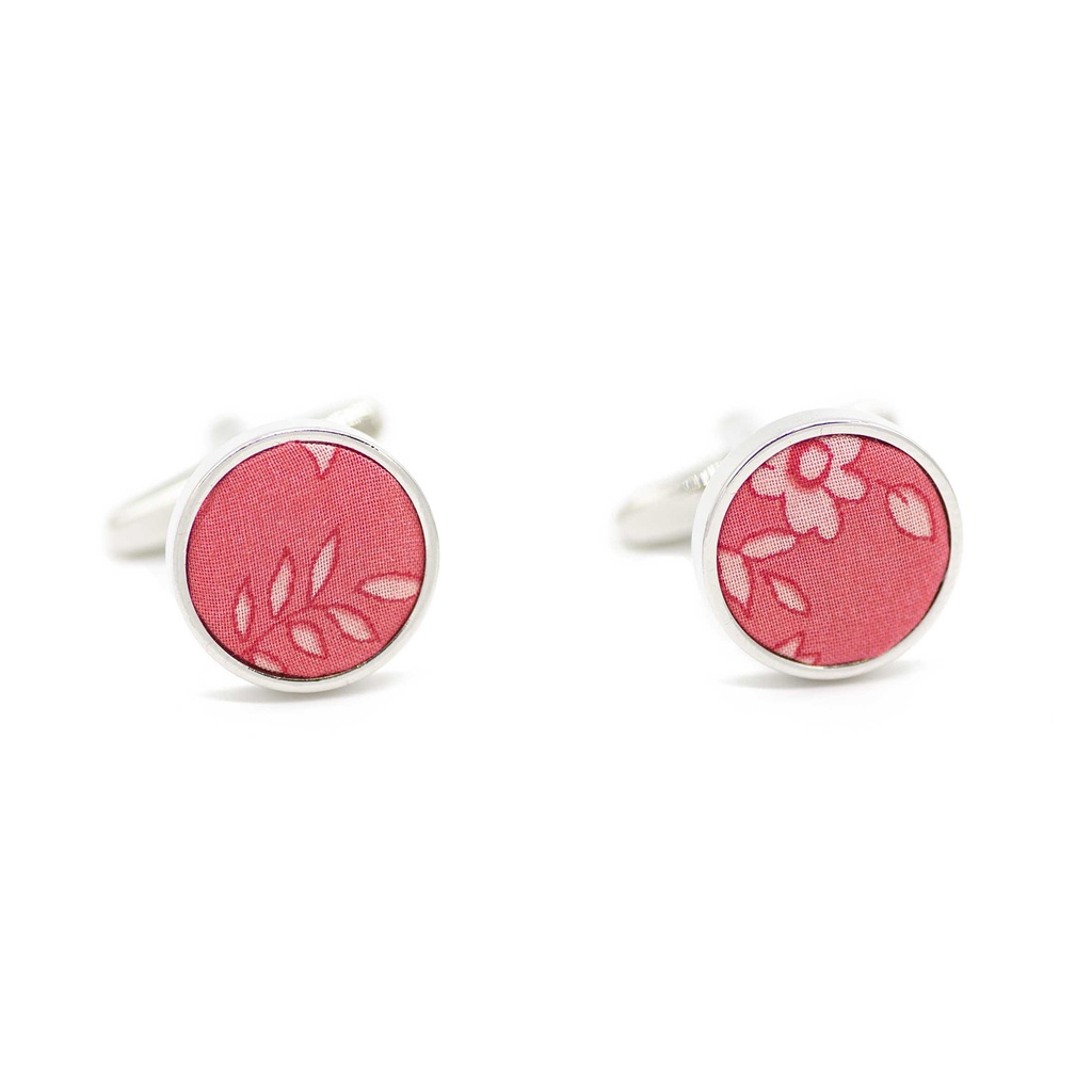 Boutons de manchettes Liberty "Capel" corail