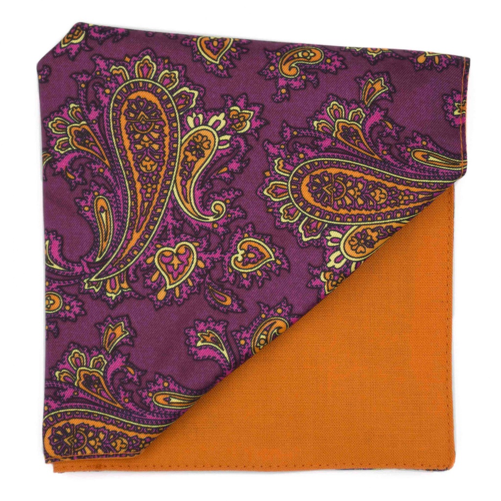 Pochette "Cashmere Wish" - motifs cachemire sur fond mauve