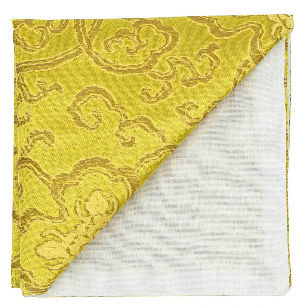 Pochette "Kubilai Khan" ornements dorés sur fond jaune