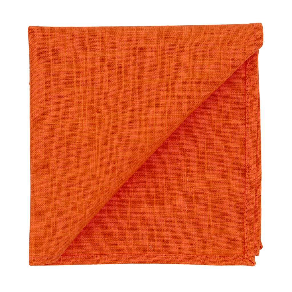 Pochette en lin orange