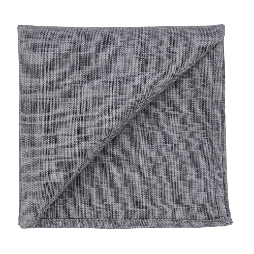 Pochette en lin gris foncé