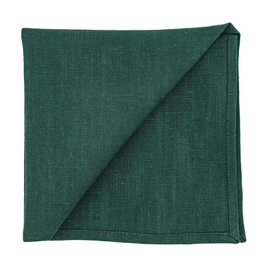 Pochette en lin vert émeraude