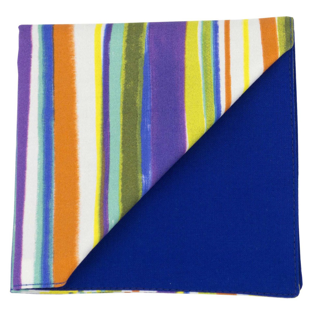 Pochette "Arlequin" lignes multicolores
