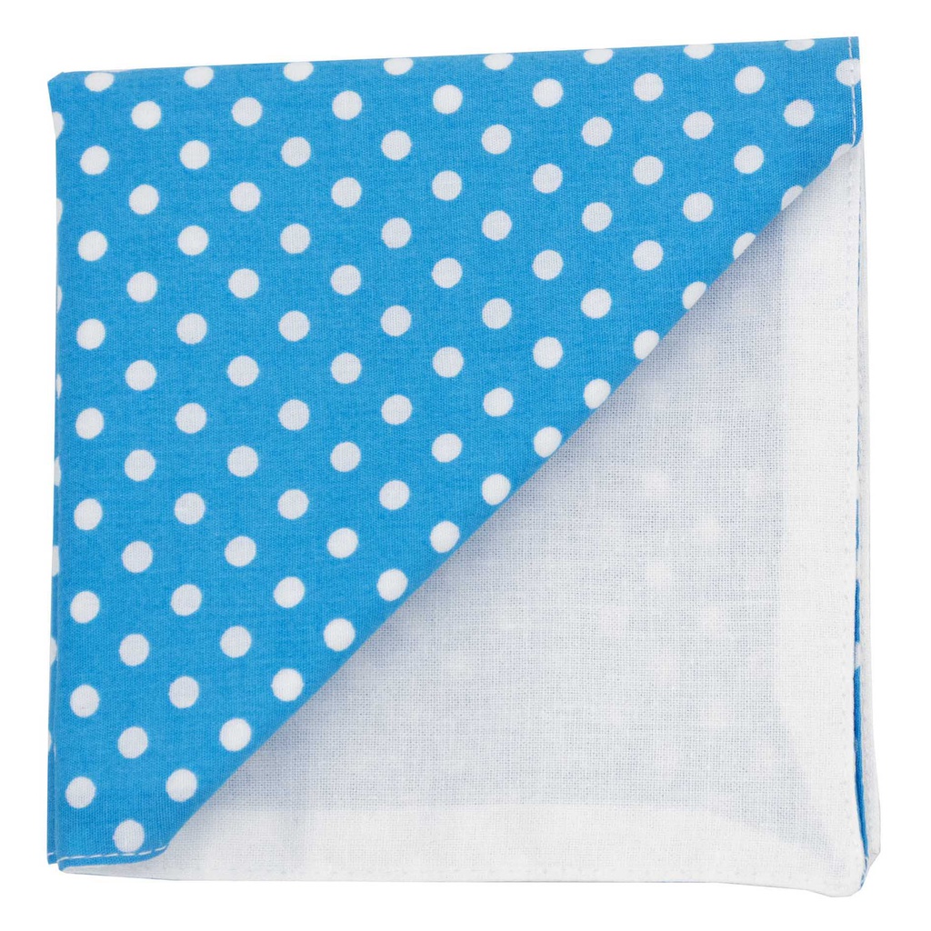 Pochette "Big Dots" points blancs sur fond bleu