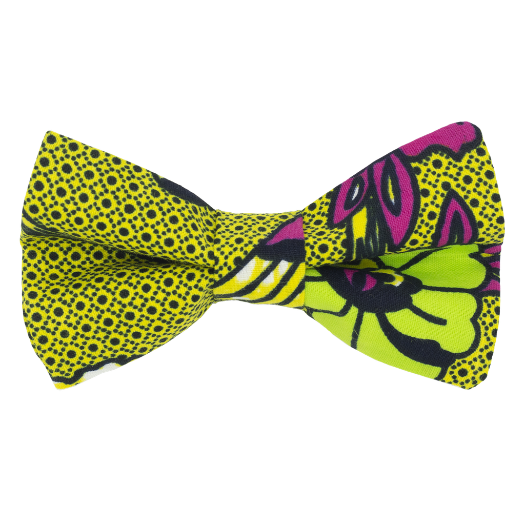 Noeud papillon en wax jaune fluo