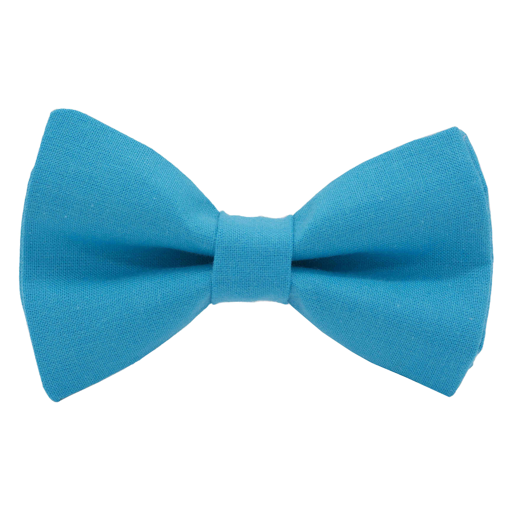 Noeud papillon uni turquoise "La Havane"