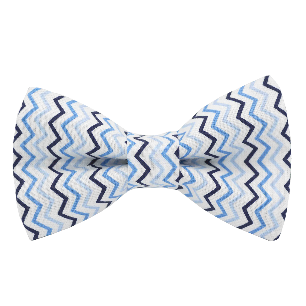 Nœud papillon "Zig-Zag" – lignes en zigzag bleues