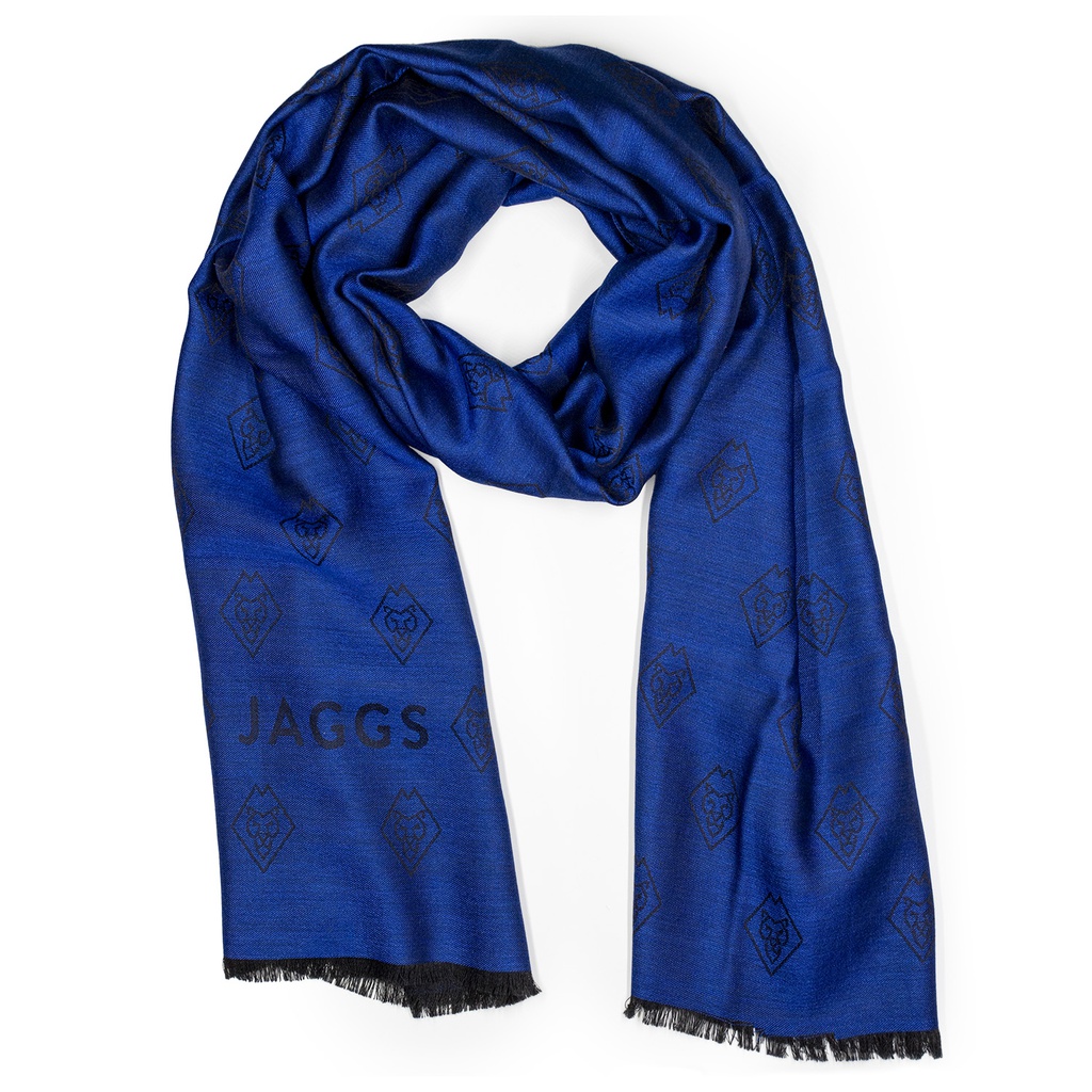 Foulard en laine & soie "Kilimandjaro" bleu roi