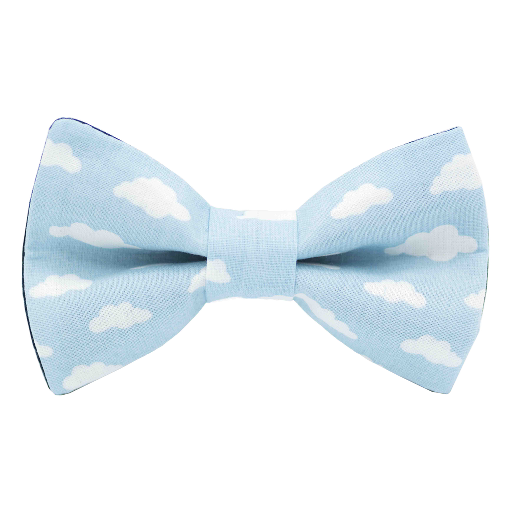 Noeud papillon "Cloudy" nuages blancs sur fond bleu ciel