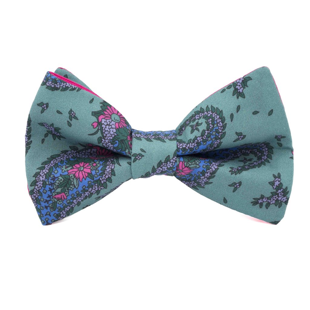 Noeud papillon Liberty "Jaipur" bleu canard