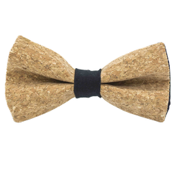 Noeud papillon en liège "Sauvignon" bague noire
