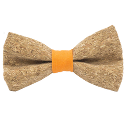 Noeud papillon en liège "Sauvignon" bague orange
