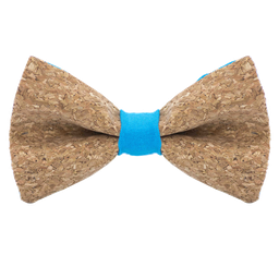 Noeud papillon en liège "Sauvignon" bague turquoise