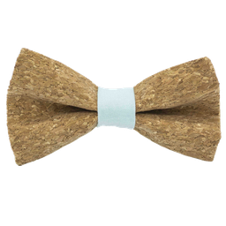 Noeud papillon en liège "Sauvignon" bague vert d'eau