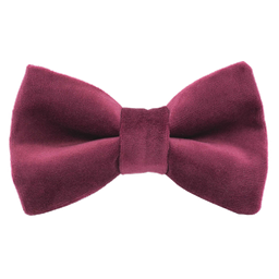 Noeud papillon uni en velours "Velvet" rose framboise