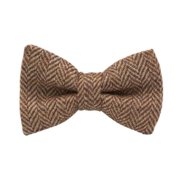 Noeud papillon en tweed "Dundee" chevron orange