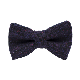 Noeud papillon en tweed "Edimbourg" caviar Oxford mauve