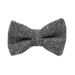 [JA.NP.TW.DUND.15] Noeud papillon en tweed "Dundee" chevron gris clair