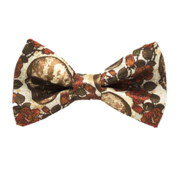 Noeud papillon "Skull & Roses" têtes de mort et roses